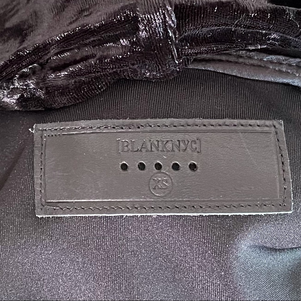 BlankNYC Lux Black Faux Fur Velvet Zip Jacket Shawl Collar Like Seal 🦭 Skin - Picture 7 of 11